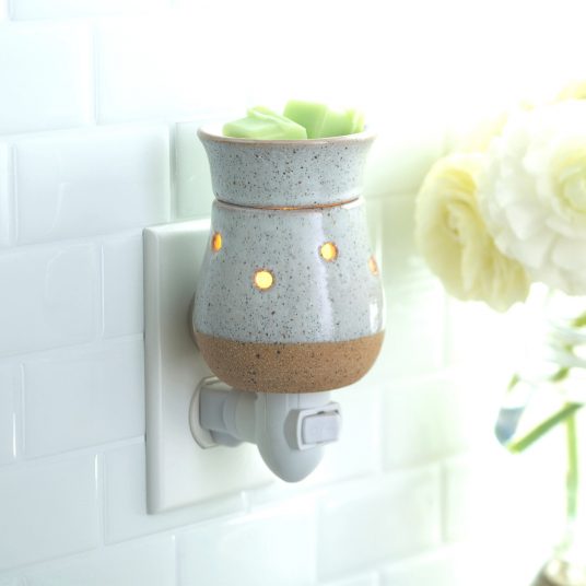 Fragrance Warmer, Plug in, Rustic White